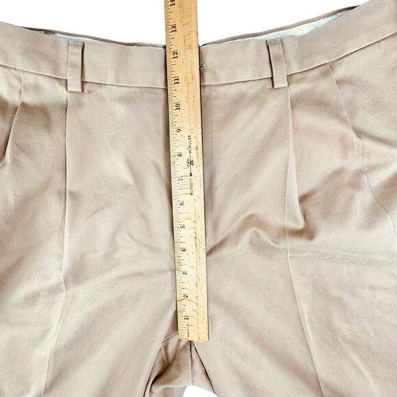 Brooks Brothers Pants Mens 36 x 29 Khaki Elliot Pleated Cuffed Advantage Chinos - Picture 10 of 16